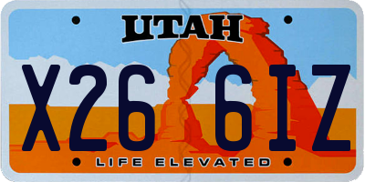 UT license plate X266IZ