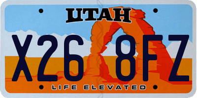 UT license plate X268FZ