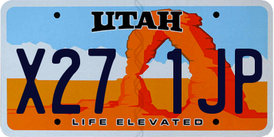 UT license plate X271JP