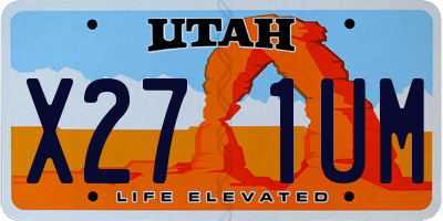 UT license plate X271UM