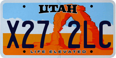 UT license plate X272LC