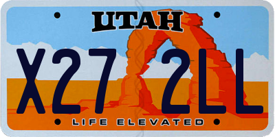 UT license plate X272LL
