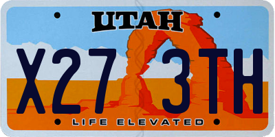 UT license plate X273TH