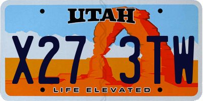 UT license plate X273TW