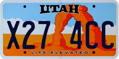 UT license plate X274CC