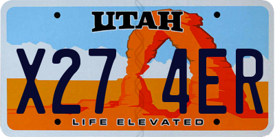 UT license plate X274ER