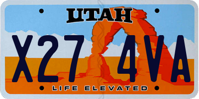 UT license plate X274VA