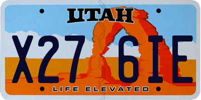 UT license plate X276IE