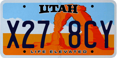 UT license plate X278CY