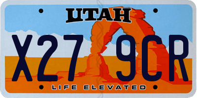 UT license plate X279CR