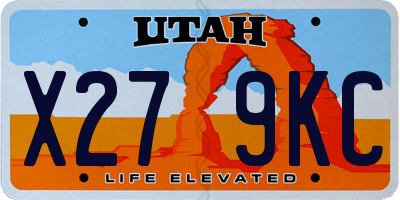 UT license plate X279KC