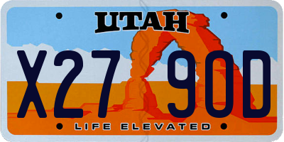UT license plate X279OD