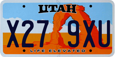 UT license plate X279XU