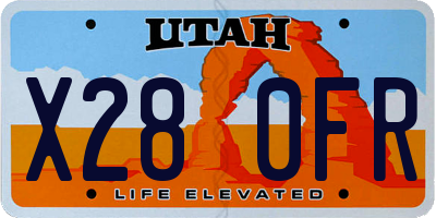 UT license plate X280FR
