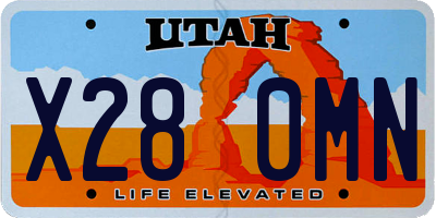 UT license plate X280MN