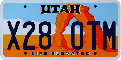 UT license plate X280TM