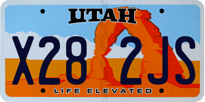 UT license plate X282JS