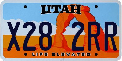 UT license plate X282RR