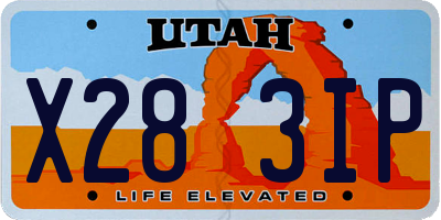 UT license plate X283IP