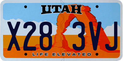UT license plate X283VJ