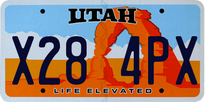 UT license plate X284PX