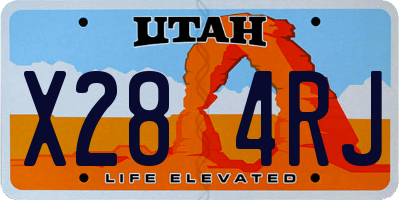UT license plate X284RJ
