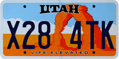 UT license plate X284TK