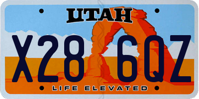 UT license plate X286QZ