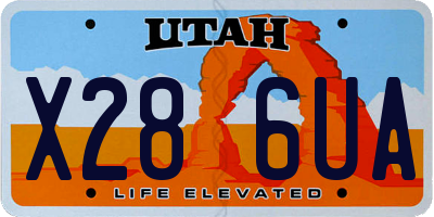 UT license plate X286UA