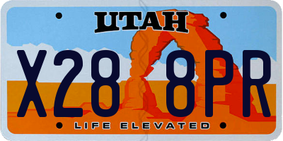 UT license plate X288PR