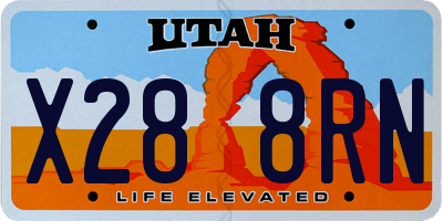 UT license plate X288RN