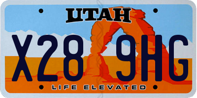 UT license plate X289HG