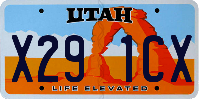 UT license plate X291CX