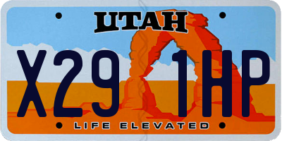 UT license plate X291HP