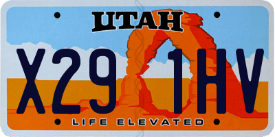 UT license plate X291HV