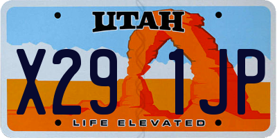 UT license plate X291JP