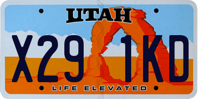 UT license plate X291KD