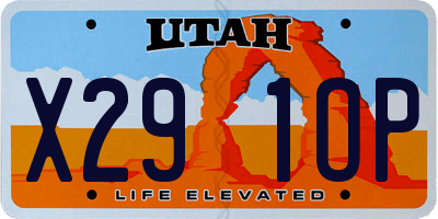 UT license plate X291OP