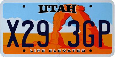 UT license plate X293GP