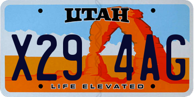 UT license plate X294AG