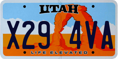 UT license plate X294VA