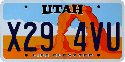 UT license plate X294VU