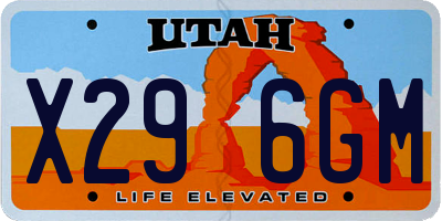 UT license plate X296GM