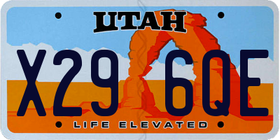 UT license plate X296QE