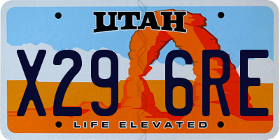 UT license plate X296RE