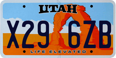 UT license plate X296ZB