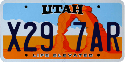 UT license plate X297AR