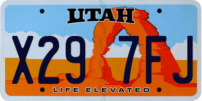 UT license plate X297FJ