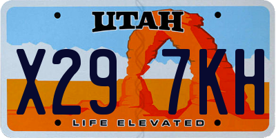 UT license plate X297KH