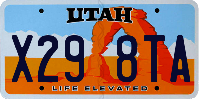 UT license plate X298TA